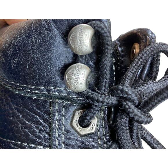 Harley Davidson Tyler 84280 Womens Motorcycle Boots Size 7 Black Lace Up Leather - Picture 8 of 12